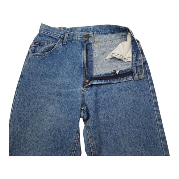 Vintage Lee High-Waisted Womens Denim Jeans Size 13 Med Heavyweight Made in US - Picture 7 of 9